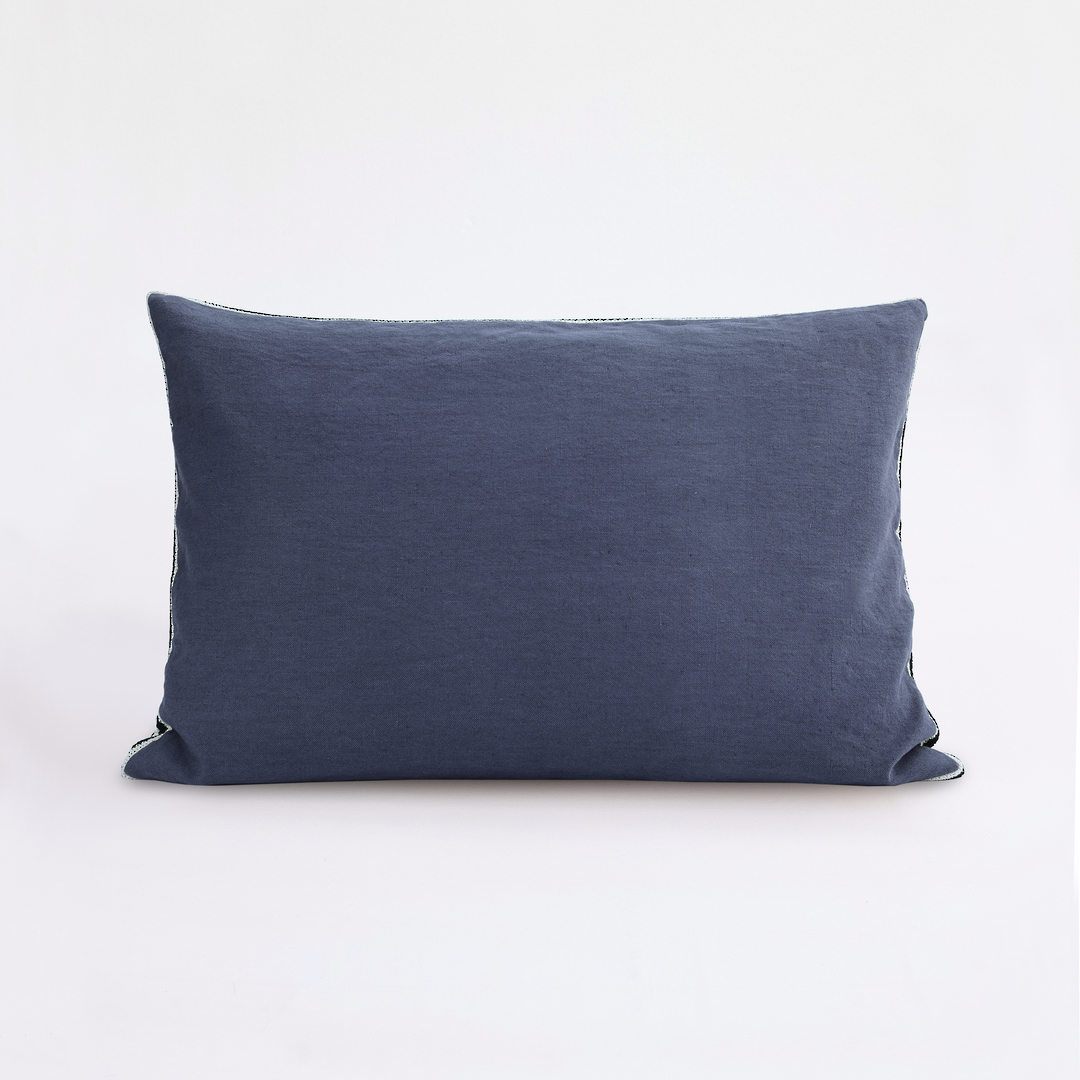 MM Linen | Linea Cushion 60 x 40cm | Indigo image 5